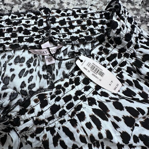 New Victoria's Secret Cheetah Print Slit Leg Pant Women Size S Vacation Swimsuit - Picture 5 of 9